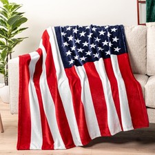 Patriotic Blanket - American National Flag Throw Blanket for Sofa Couch Bed, ...