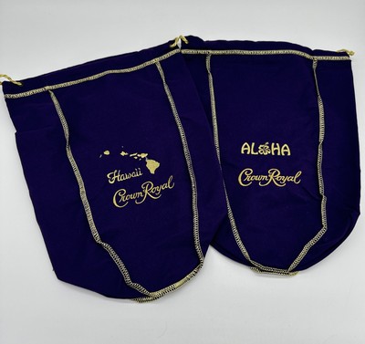 Crown Royal Hawaii XL Bags Lot Of 2 Aloha Hawaii Purple Free Shipping