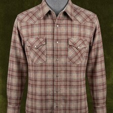 True Vintage 1970s Pearl Snap PENDLETON 100 wool flannel Large