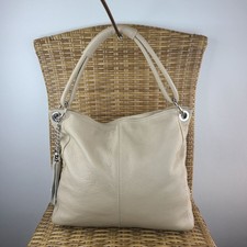 Borsa a tracolla Borse In Pelle Crema Morbida Pelle Ciottolato Borsa Made In Italy