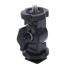 Aluminum Mount Stand 1/4 Hot Shoe Adapter Metal Light Flash Bracket with Lock