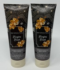 2 NEW BATH BODY WORKS BONFIRE BASH ULTIMATE HYDRATION BODY CREAM LOTION 8 OZ