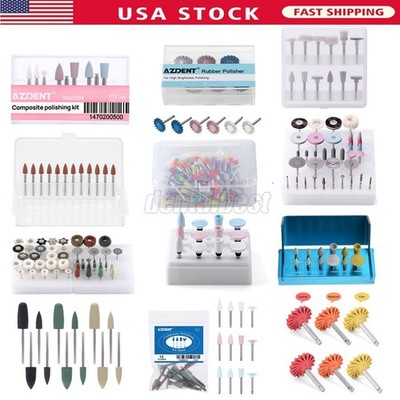 Dental Composite Polishing Kit Rubber Polisher Resin Base Polishing Diamond Burs