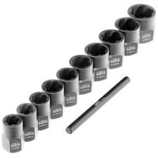 Schraubenausdreher Defekte Muttern Linksdreher Satz 9 - 19 mm Spiral Twister