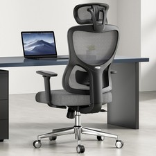 Home Office Desk Chair Mesh High Back Lumbar Support Arm HeadRest Recline Swivel