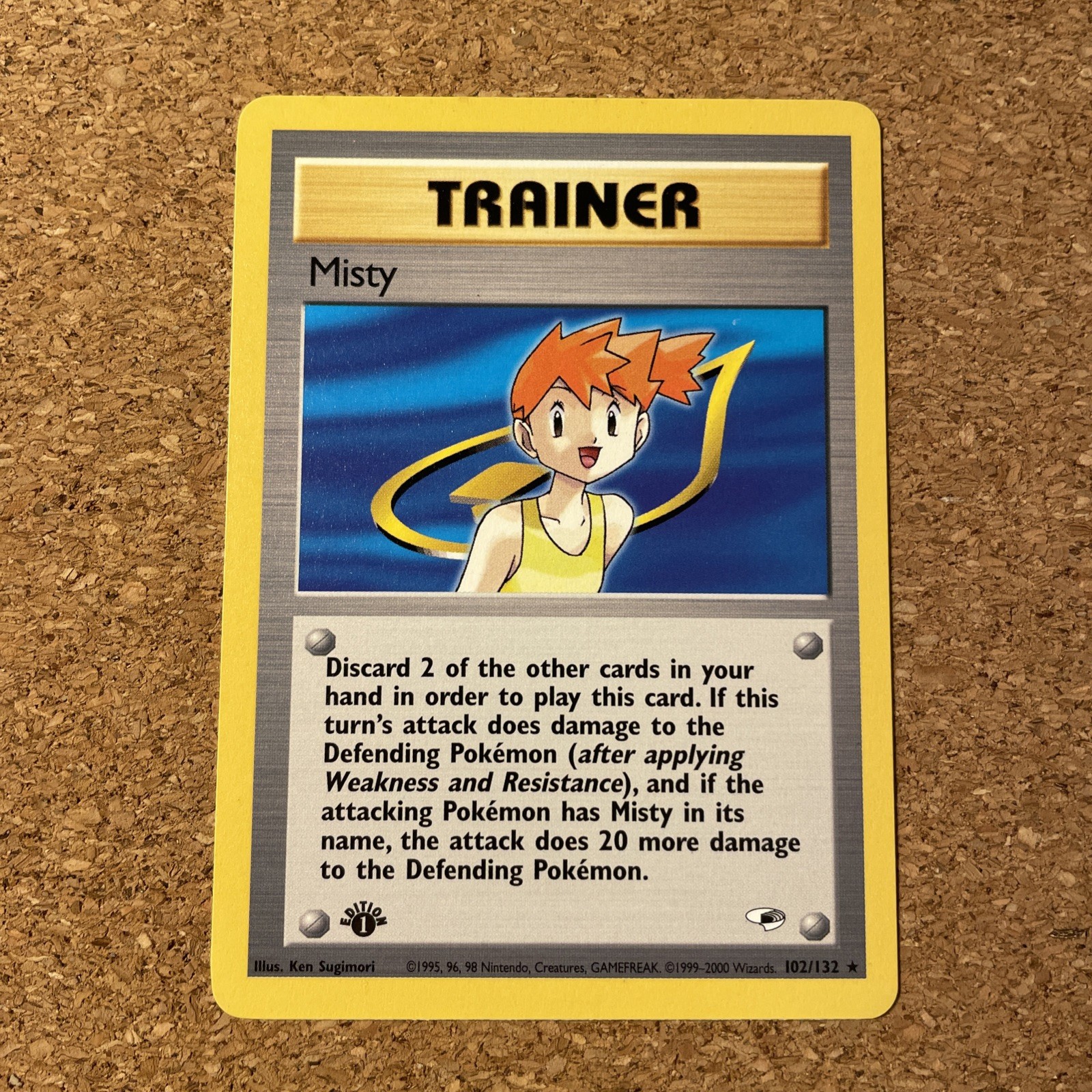 Pokémon TCG Gym Heroes 1st Edition 102/132 Misty Trainer Rare NM WOTC Vintage
