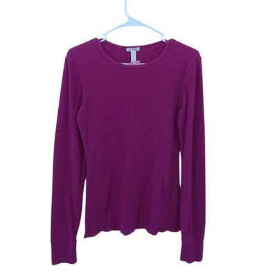 Junior Size Large NEW Ambiance Longsleeve T-Shirt Top Purple Pink Stretch Shirt