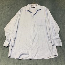 Tommy Hilfiger Dress Shirt Mens 17-17.5 32/33 Blue Wrinkle Resistant Formal
