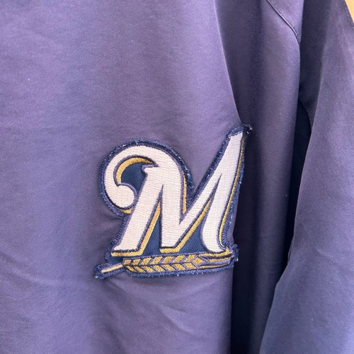 Vintage Majestic Milwaukee Brewers MLB Pullover Windb… - Gem
