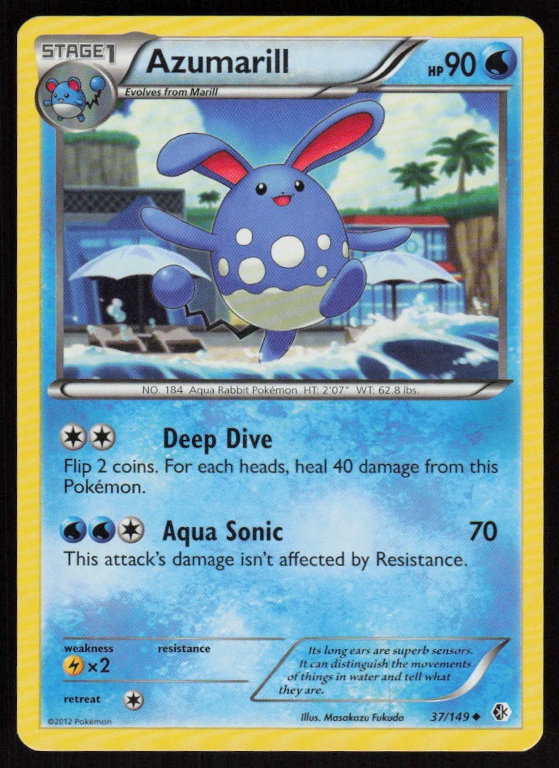 Azumarill 37/149 Uncommon Boundaries Crossed Pokemon Lightly Played