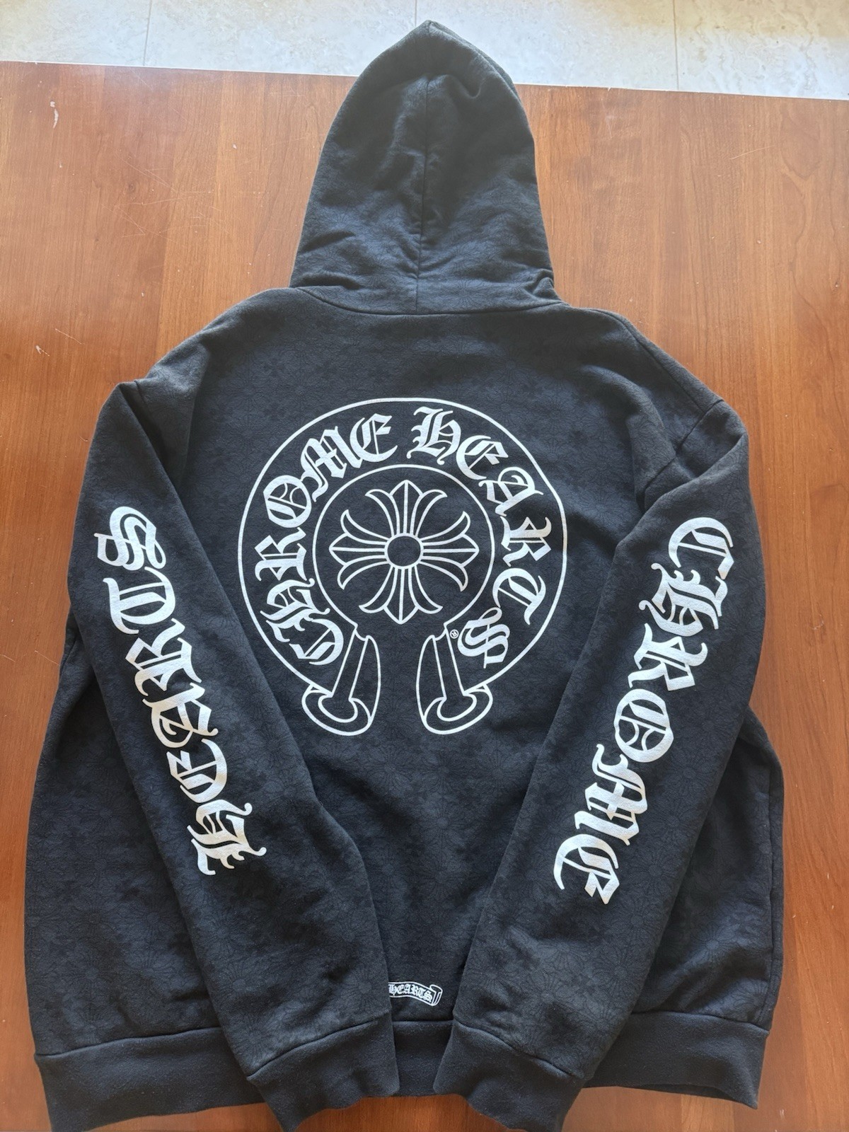 Chrome Hearts Allover Cross Print Monogram Pullover Hoodie image 2