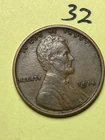 1914 (P) LINCOLN WHEAT CENT, "EXTREMELY FINE" condition #32