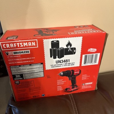 Craftsman V20 Lithium ION Brushless 1/2'' Drill/Driver Kit (CMCD710C2)
