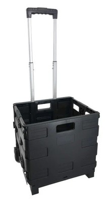 TrendLine Transport Trolley faltbar mit Zugstange Einkaufstrolley Einkaufswagen