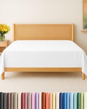 Twin Size Flat Sheet - Hotel Quality Top Flat Bed Sheet Only - Ultra-Soft, Co...