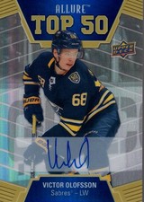 2019-20 Upper Deck Allure Top 50 Autographs Blue #T5036 Victor Olofsson D Auto