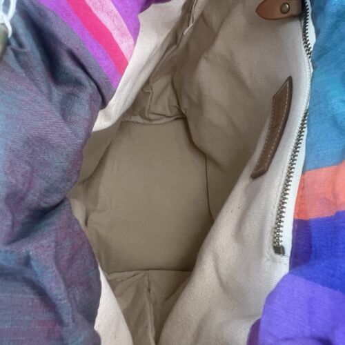 Ralph Lauren Madras Plaid Leather Drawstring Bucket Sling Bag Vintage NWT Colors - Picture 8 of 14