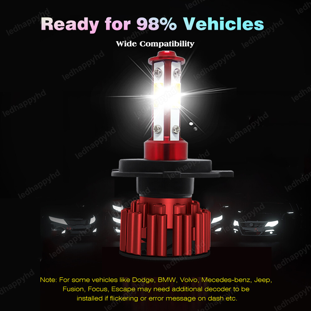 9007 Headlight Bulbs 9003/H4 LED Headlight Bulbs Kit 10000W 1000000LM Hi/Lo Beam Super Bright White | UK 9005 9006 Led Headlight - Foto 2