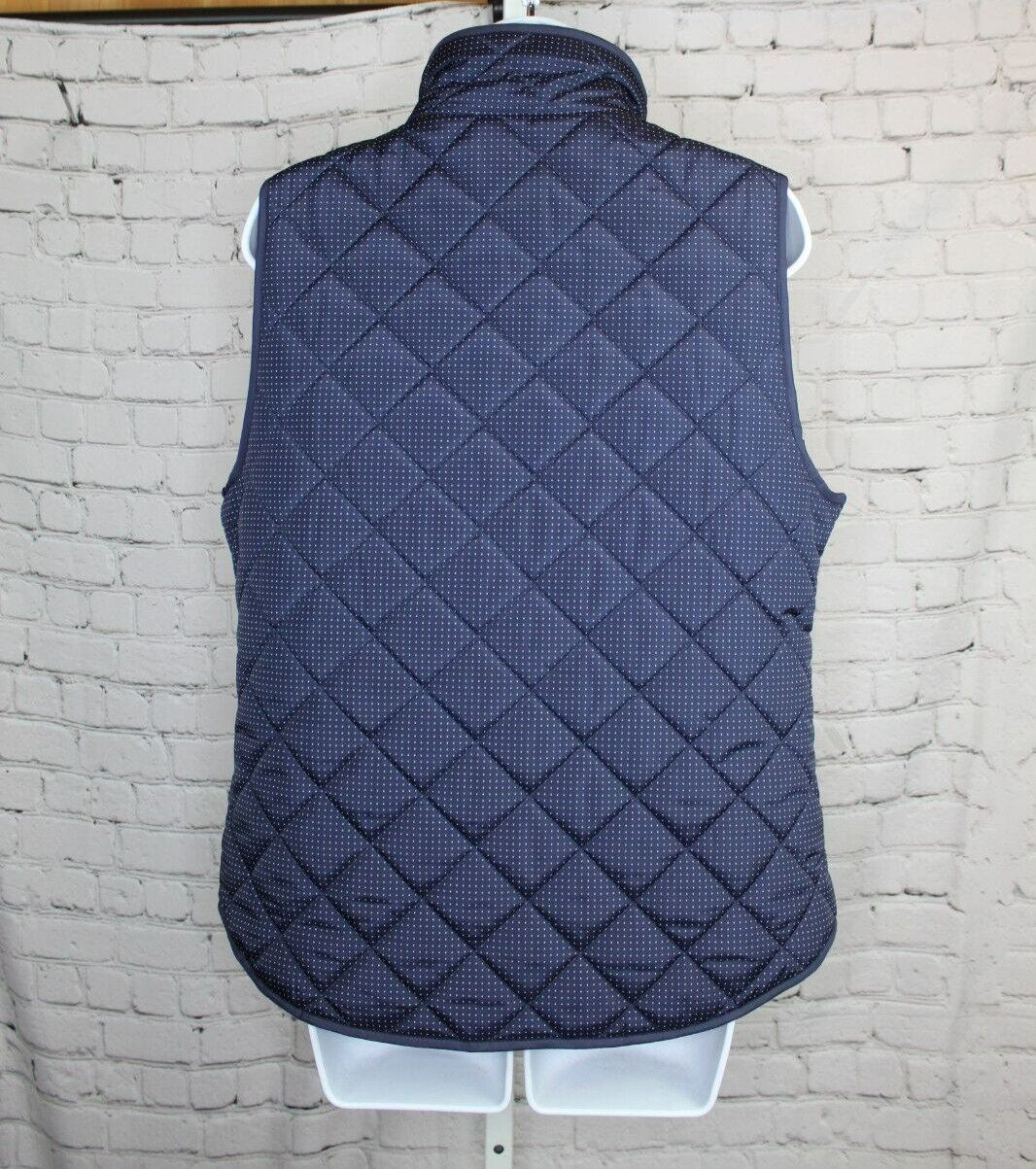 FILA Savile Row gilet giacca donna XL più blu trapuntato puffer full zip senza maniche