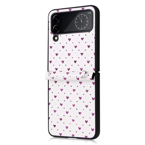 For Samsung Galaxy ZFlip4 ShockProof Heart Leather Hybrid TPU Folding Case Cover - Zdjęcie 3 z 13