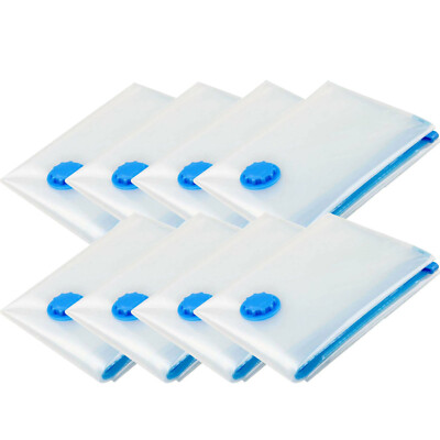 8 X GROSSE PLATZSPARENDE AUFBEWAHRUNG VAKUUMBEUTEL KLEIDUNG BETTWÄSCHE ORGANIZER UNTER BETT