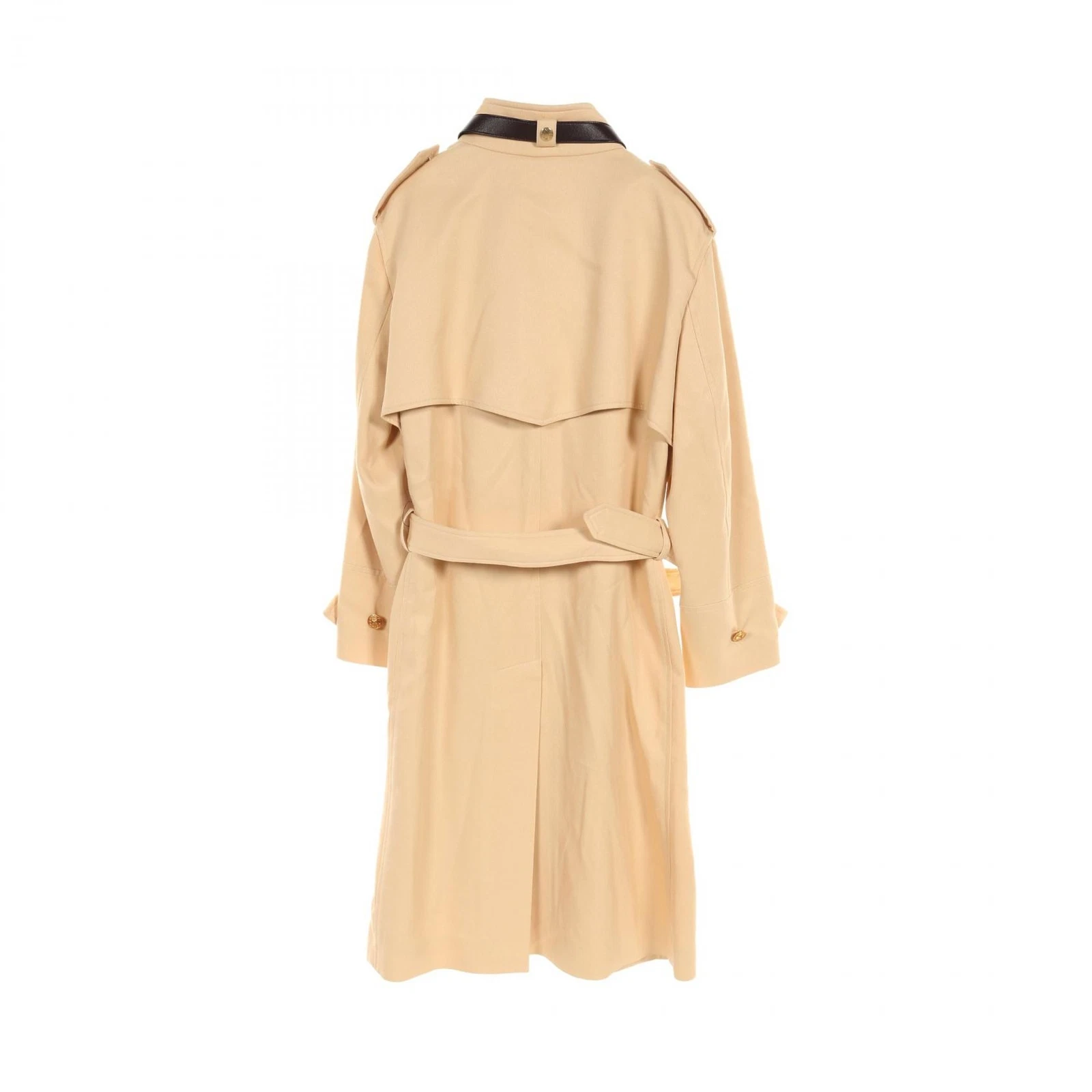 LOUIS VUITTON（LV） Trench cappotto LOUIS VUITTON cintura LV bottoni RW231W US8 lana viscosa beige us