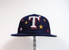 New Era MLB Texas Rangers Christmas Holiday Holly Pack 59FIFTY Hat Sz 7 3/8 RARE