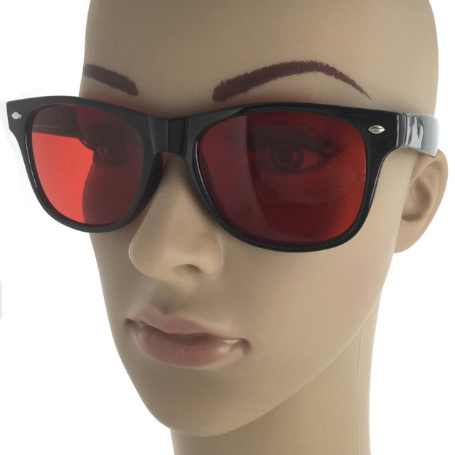 Red Lens Glasses Sunglasses Classic Men Womens vampire Black Classic