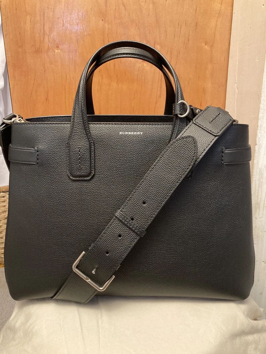 Burberry - Black Leather Medium Banner Tote