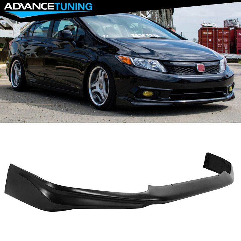 Fits 2012 Honda Civic Sedan MD Style Front Bumper Lip Spoiler Unpainted