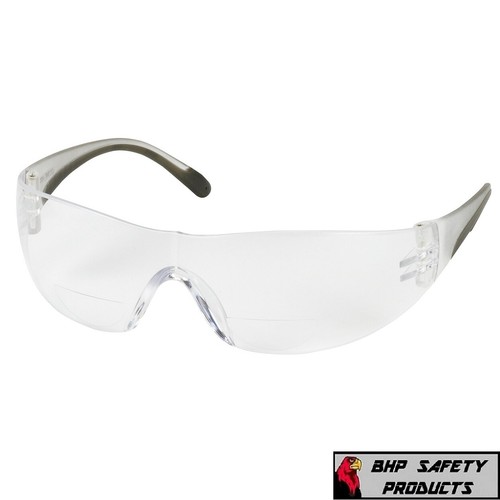 Bouton Zenon Z12R Bifocal Safety Glasses Black Temple Trim Clear Lens