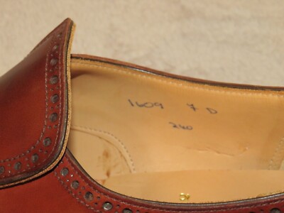 Peal & Co x Crockett & Jones Raywood Brown Leather Brogue  display picture 3