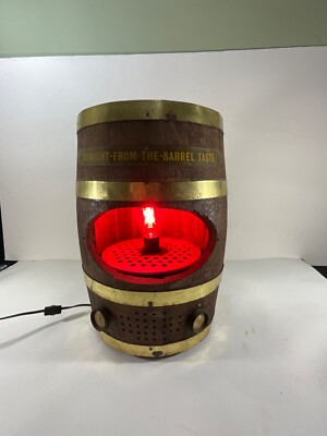 RARE VINTAGE MOTOROLA BOURBON BEER BARREL LIGHT UP RADIO ADVERTISING. WORKS.
