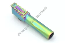 HGW Bromont Barrel for Glock 26 9mm Serrated Flush Cut Stainless Steel Rainbow