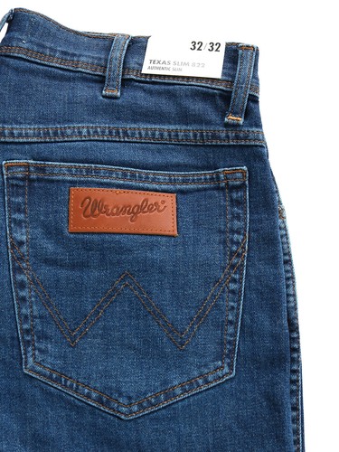 Wrangler - Mens Slim Straight Fit Stretch Jeans - Texas Slim Harvey - Picture 3 of 3