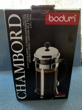 BODUM CHAMBORD FRENCH PRESS COFFEE MAKER~8 CUP~CHROME