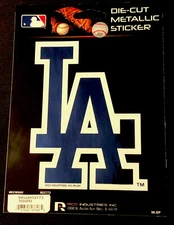 DODGERS STICKER DIE CUT BLUE/BLACK 4 1/4 X 5 1/2“ (OFFICIAL MBL LOGO)