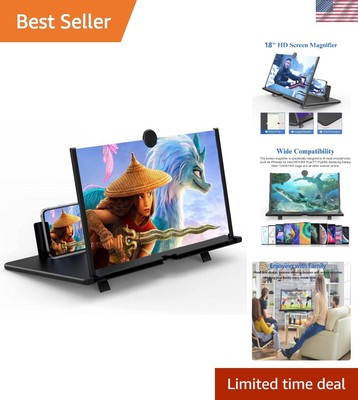 18'' Smartphone Screen Magnifier   3D HD Projector for Movies and Gaming