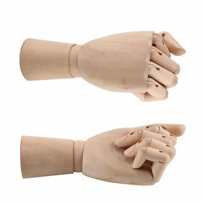 Wooden Mannequin Hands Artwork Sculpture Left Body Jointed Articulated Model