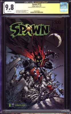 SPAWN #112 CGC 9.8 WHITE PAGES // SIGNED TODD MCFARLANE IMAGE COMICS 2001