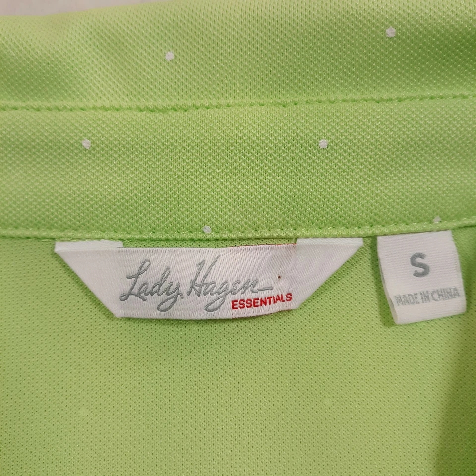 Lady Hagen Essentials Golf Polo Shirt Womens Size Small Green V-Neck - Image 4 of 4