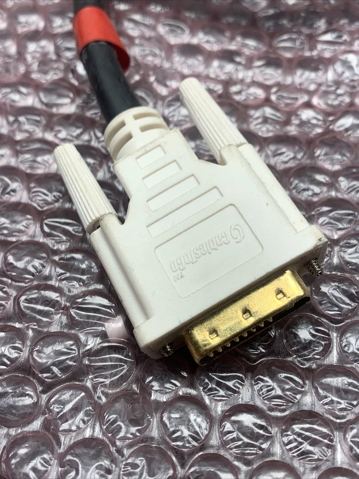 Used Lot of 3 DVI Male To Male Display Port Cable  - Image 2 of 3