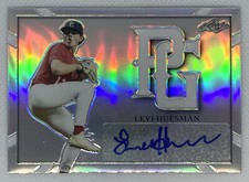 2021 LEAF PERFECT GAME LEVI HUESMAN AUTO SILVER REFRACTOR 20/25