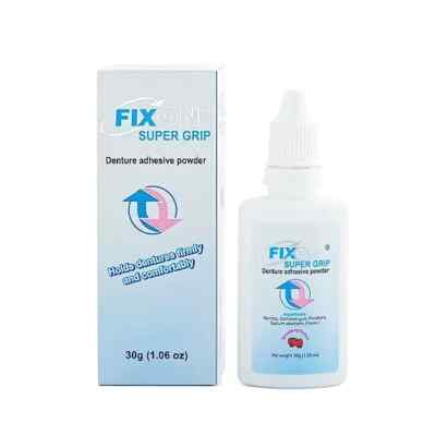 ICPA Fixon Super Grip Denture Adhesive Powder Convenient, secure denture