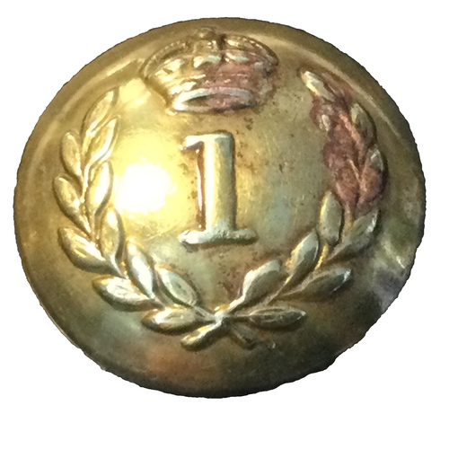 1. Brahmanen Regiment Offiziere Militär Uniform Knopf 0,19 mm (1902-22) ( AD099)