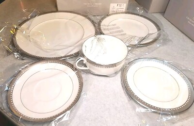 Reed & Barton Elissa 5 Piece Dinnerware Plate Set By Thomas O'Brien - New In Box