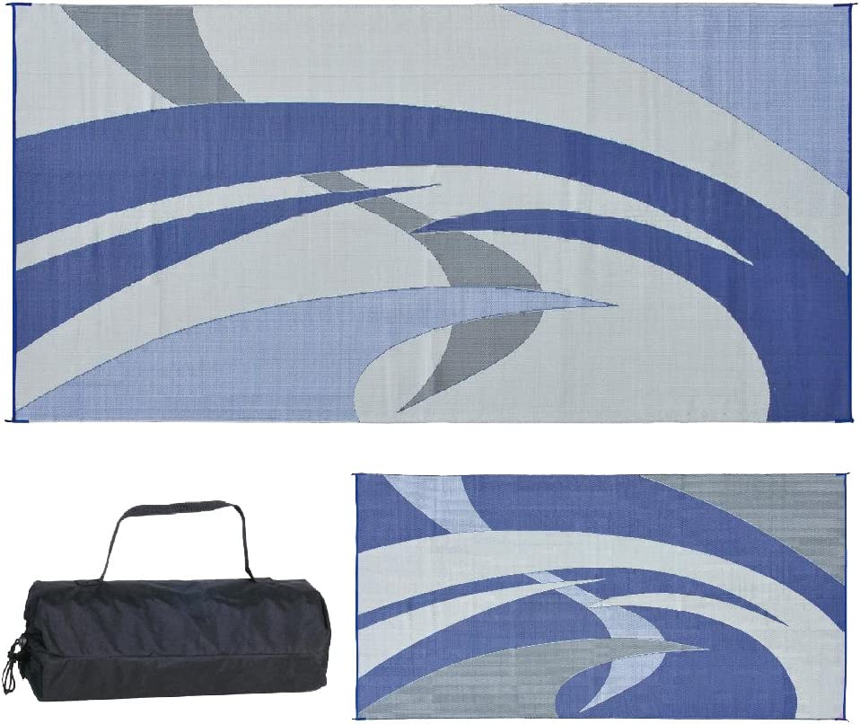 9x18 ft Reversible Plastic Straw Rug Large Durable Floor Mat