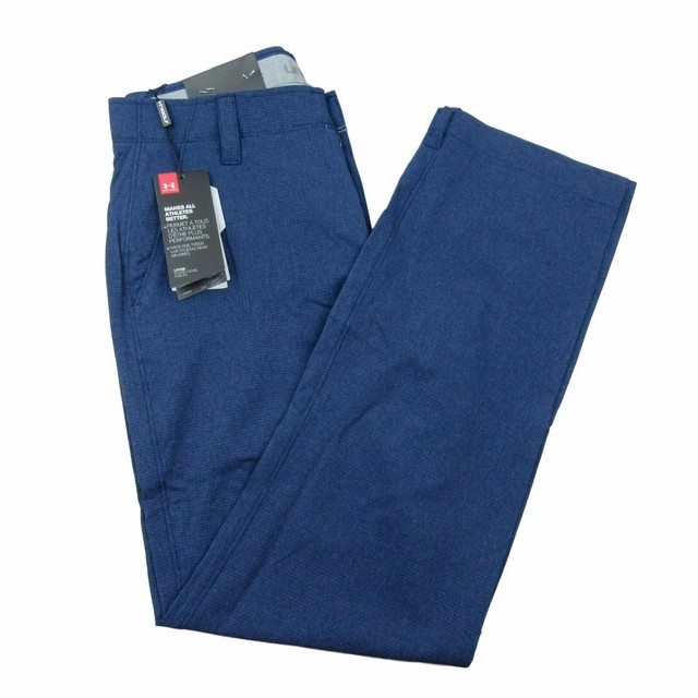 UNDER ARMOUR UA Men Tech Golf Pants Loose Fit Navy Blue 1300198 Size 40