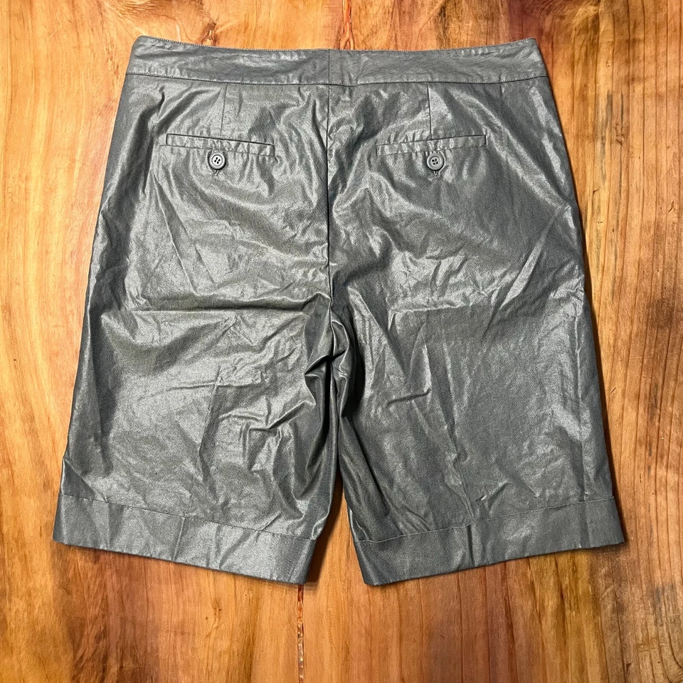 Robert Rodriguez女式灰色短裤12铐百慕大棉尼龙混纺OO9 — 第 3/3 张图片