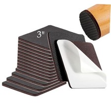 Non Slip Furniture Pads - Self Adhesive Rubber 3 inch 16 Pcs Square Square